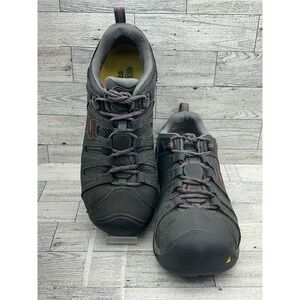 Keen Utility Shoes Women Sz. 8.5 Gray Black Steel Toe EH Work Oil Slip Resistant